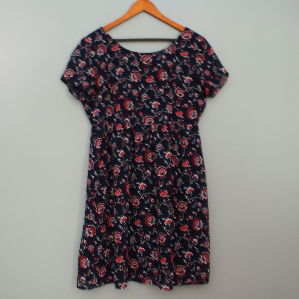 Old Navy, Rich Blue Summer Floral Dress